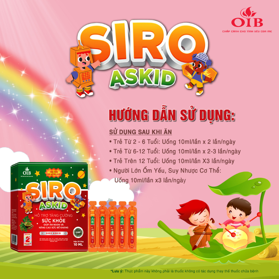 Siro Askid OIB - Đi Tìm Lời Đáp: Có Nên Cho Trẻ Uống Siro An Ngon Không? Ẩn Họa Cho Trẻ Khi Lạm Dụng Siro Ăn Ngon?